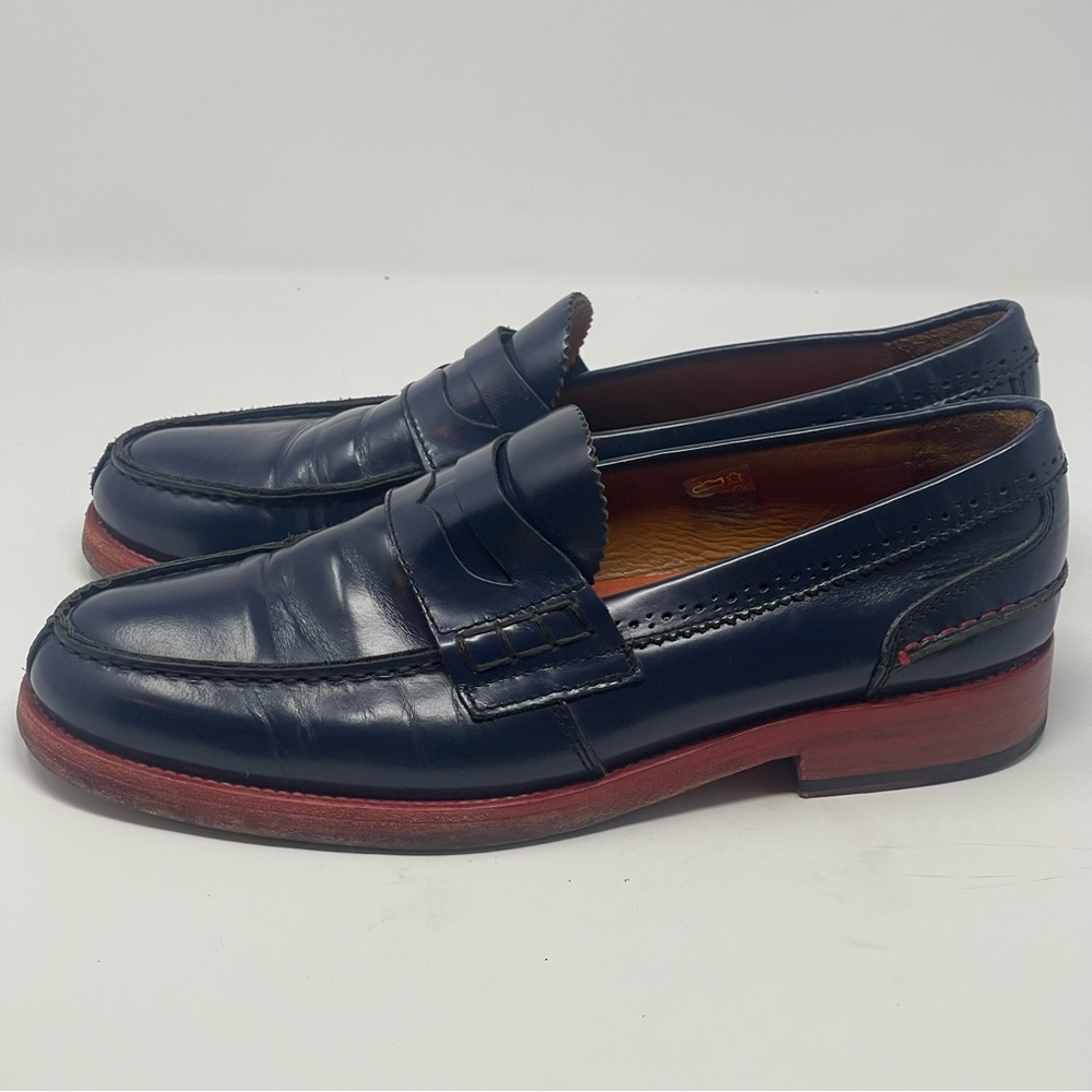 Tommy Hilfiger Navy and Red Loafers